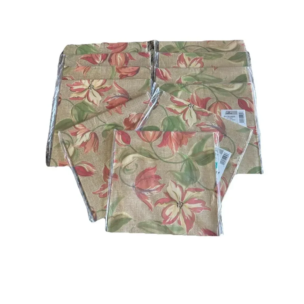 Vintage Hallmark Wrapping Paper FLAT Lot of 11 80’s floral Sealed NEW